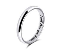 I Will Love You Forever Silver Rings NSR-983n